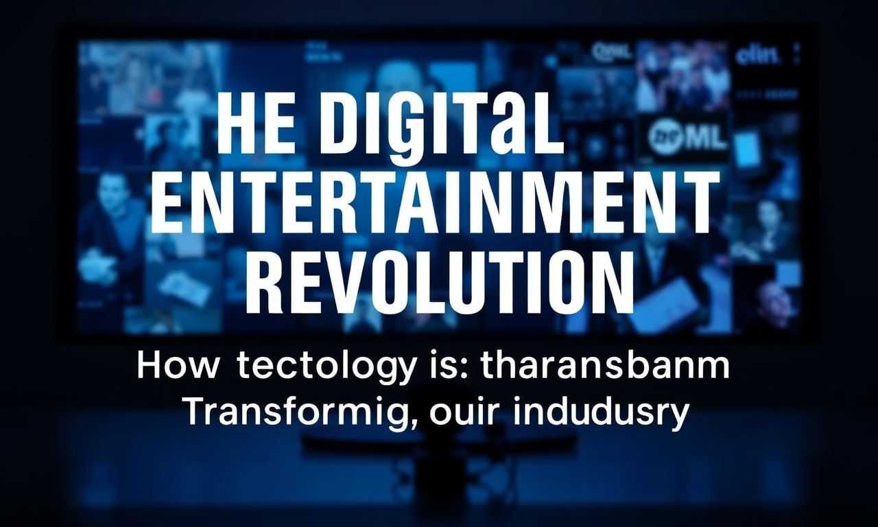 The Digital Entertainment Revolution: How Technology is Changing the Game