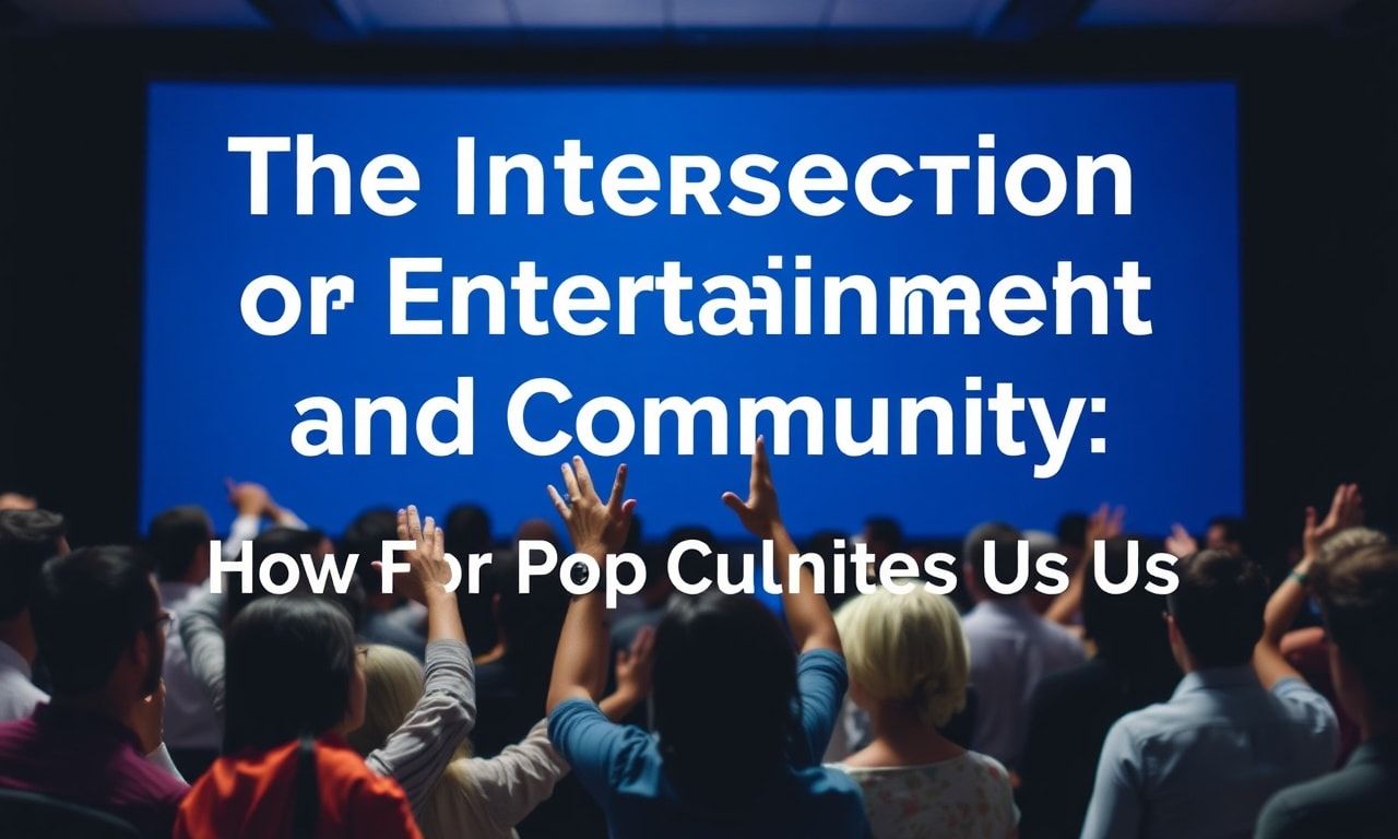 The Intersection of Entertainment and Community: How Pop Culture Brings Us Together
