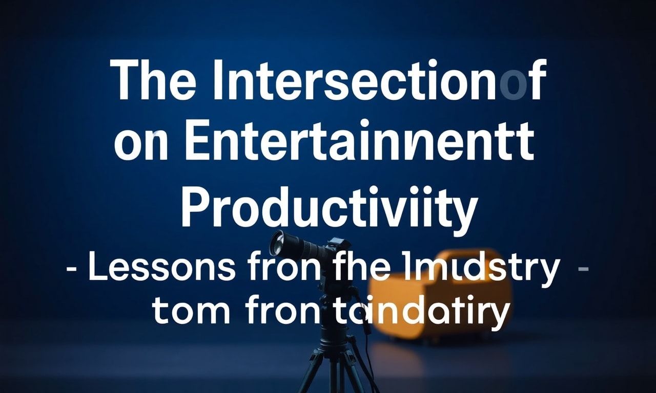 The Intersection of Entertainment and Productivity: Lessons from the Industry