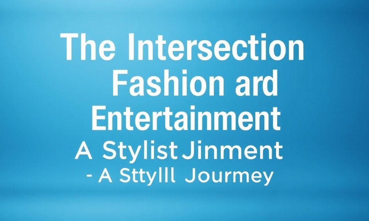 The Intersection of Fashion and Entertainment: A Stylish Journey
