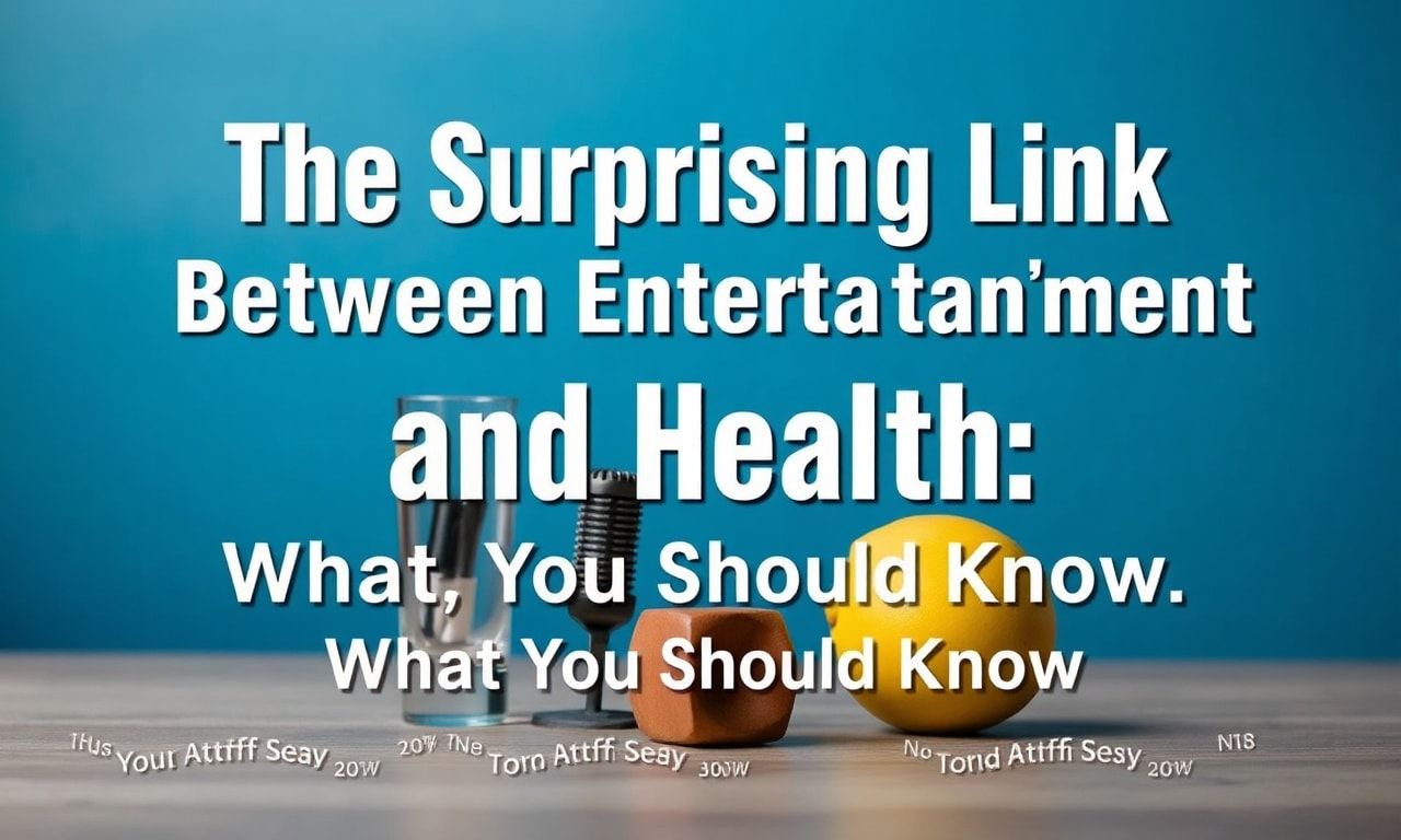 The Surprising Connection Between Entertainment and Health: What You Need to Know