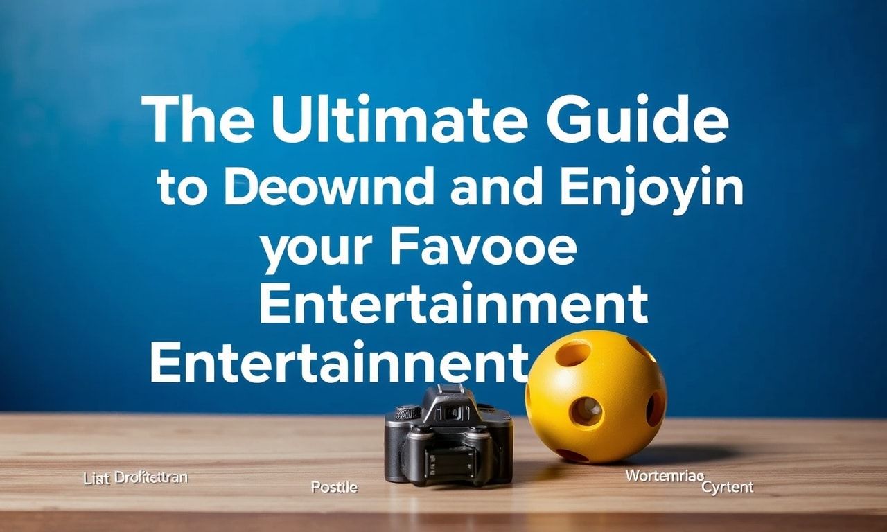 The Ultimate Guide to Downloading and Enjoying Your Favorite Entertainment Content